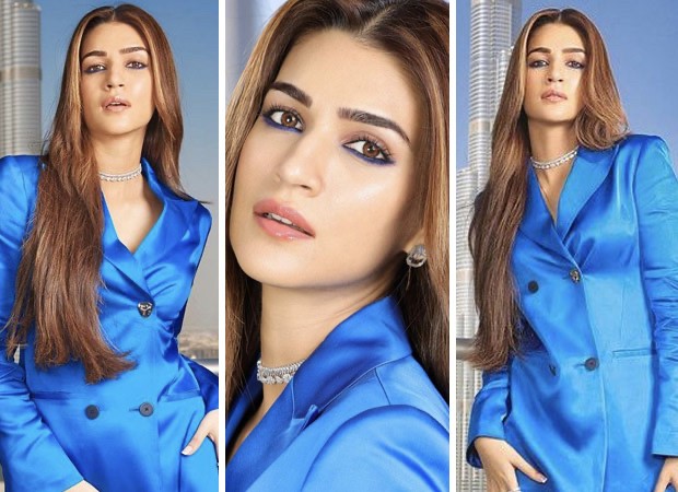 Kriti Sanon makes a powerful statement in blue pantsuit as she promotes her  film Bhediya in Dubai : Bollywood News - Bollywood Hungama