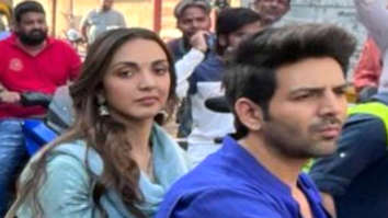 LEAKED PHOTOS: Kartik Aaryan and Kiara Advani ride a bike in Ahmedabad for Satyaprem Ki Katha shoot