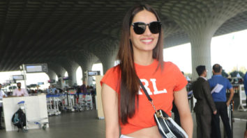 Manushi Chhillar proves orange is the new black with her airport look