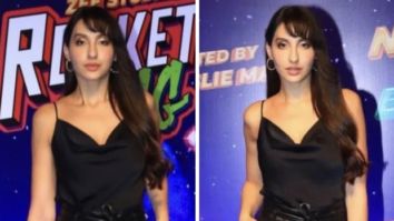 Nora Fatehi steals the show in an all-black outfit paired with a Hermes bag and Jimmy Choo ankle pumps