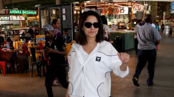 Nushrratt Bharuccha greets paps at the airport