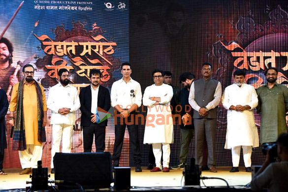 Photos: Akshay Kumar, Salman Khan, Raj Thackeray, Eknath Shinde and Mahesh Manjrekar attend the announcement of the film Veer Daudale Saat