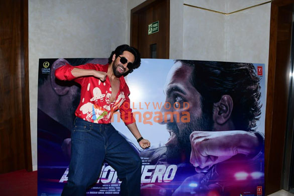 photos ayushmann khurrana and director anirudh sharma spotted promoting an action hero at t series office 1