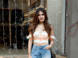 Photos: Rhea Chakraborty spotted outside a salon in Bandra