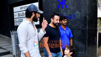 Photos: Saif Ali Khan, Ibraham Ali Khan and Taimur Ali Khan spotted at Hakkasan in Bandra