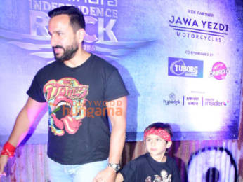 Photos: Saif Ali Khan snapped with son Taimur Ali Khan attending the Independence Rock event