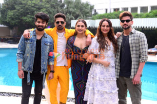 Photos: Sonakshi Sinha, Huma Qureshi, Saqib Saleem and team promote Double XL in Delhi