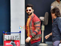 Photos: Varun Dhawan, Kriti Sanon and Dinesh Vijan snapped at Kalina Airport