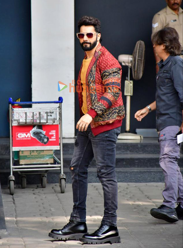 Photos: Varun Dhawan, Kriti Sanon and Dinesh Vijan snapped at Kalina Airport