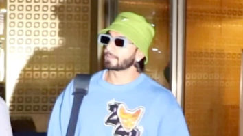 Ranveer Singh poses for paps at the airport