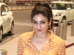 Raveena Tandon gets clicked in matching suit at the airport