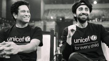 Sachin Tendulkar plays football with Ayushmann Khurrana; wishes him for next film An Action Hero