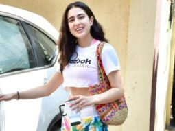 Sara Ali Khan highlights her gym look with a bright pink bag