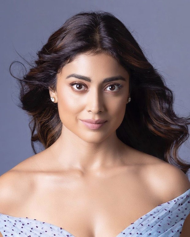 Shriya Saran evokes retro charm in blue polka dot dress from Gauri and Nainika for Drishyam 2 promotions Shriya Saran evokes retro charm in blue polka dot dress from Gauri and Nainika for Drishyam 2 promotions