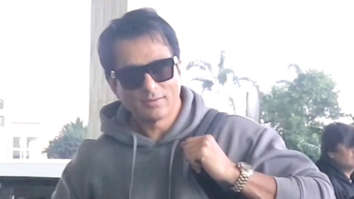 Sonu Sood looks dapper as he poses in a hoodie at the airport