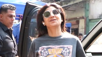 Spotted Shilpa Shetty at shoot location