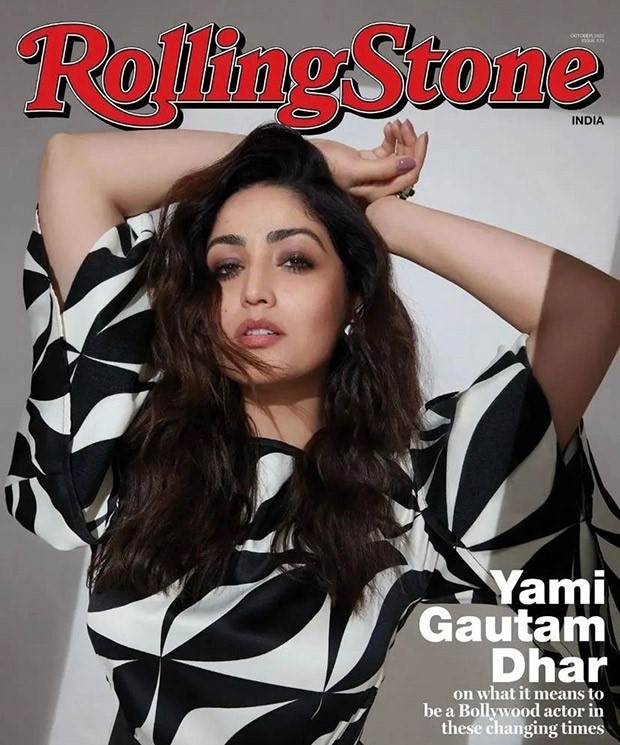 Yami Gautam graces the cover of Rolling Stone magazine looking utterly adorable in a monochrome patterned bell sleeve dress