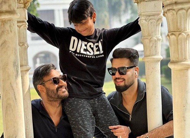 Ajay Devgn shares a hearty smile with son Yug and nephew Daanish Gandhi; pens a cheeky caption, see post