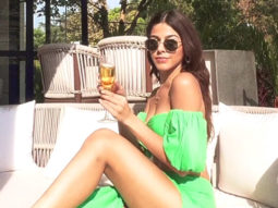 Alaya F enjoys a sunny day in her backyard