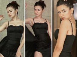 Avneet Kaur turns up the heat in black thigh-high slit gown with Dior bag