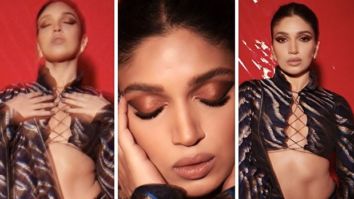 Bhumi Pednekar adds a sensual twist to her animal print saree as she attends Filmfare OTT awards
