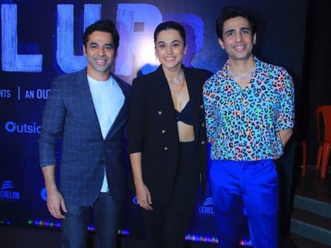 Taapsee Pannu is all smiles at the special screening of Blurr for the visually impaired