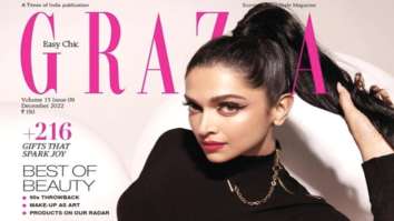 Deepika Padukone ups the hotness factor in a pink mini skirt and a black turtleneck sweater from Louis Vuitton as she becomes Grazia’s new cover girl