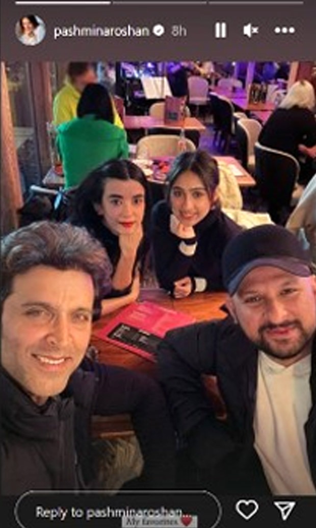 Hrithik Roshan enjoys dinner with girlfriend Saba Azad and family in Europe