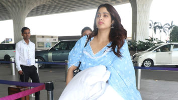 Janhvi Kapoor gets snapped at the airport holding a pillow