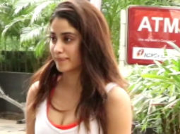 Janhvi Kapoor poses with a cute little fan post workout session