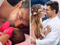 Karan Singh Grover relaxes with Devi in the fresh still; Bipasha Basu calls them “love”