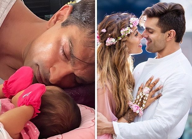 Karan Singh Grover relaxes with Devi in the fresh still; Bipasha Basu calls them “love”