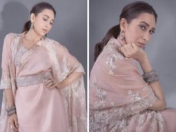 Karisma Kapoor is the queen of ethnic fashion, as evidenced by her most recent photos wearing blush pink outfit