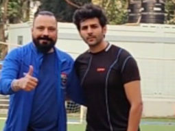 Kartik Aaryan spotted at a football match in Juhu