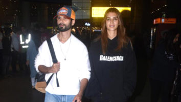 Kriti Sanon and Shahid Kapoor get clicked at the airport together