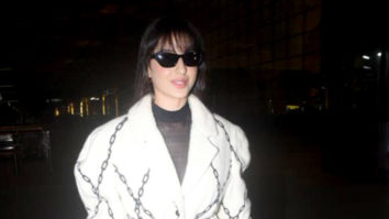 Nora Fatehi walks in style at the airport in this warm winter look