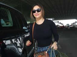 Paps appreciate Malaika Arora’s stand up comedy as she gets clicked at the airport