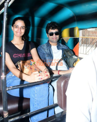 Photos: Adivi Sesh enjoys an auto rickshaw ride with Meenakshi Chaudhary in Juhu