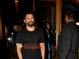 Photos: Farhan Akhtar, Shibani Dandekar and Anusha Dandekar spotted outside at Mizu