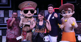 Photos: Little Singham and Chhota Bheem snapped on the sets of the kids’ reality show Sa Re Ga Ma Pa Li’l Champs