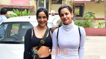 Photos: Neha Sharma and Aisha Sharma spotted outside a gym in Bandra