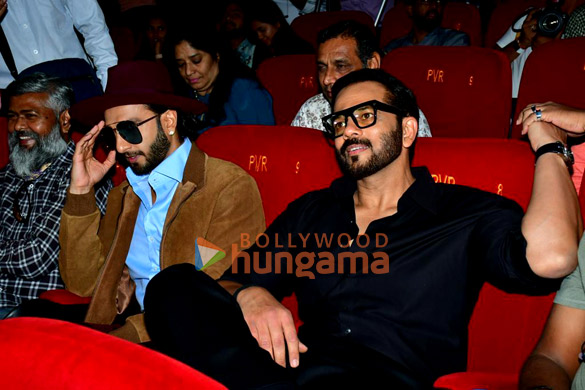 photos ranveer singh and rohit shetty attend the screening of the trailer of cirkus and song launch in dolby atmos 4