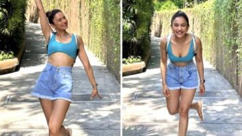 Rakul Preet Singh is smiling towards 2023 while posing in lush streets of Phuket wearing blue bralette and Shorts Rakul Preet Singh is smiling towards 2023 while posing in lush streets of Phuket wearing blue bralette and Shorts