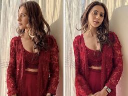 Rakul Preet Singh’s red three-piece co-ord set will ensure you’re the most stylish guest in the room