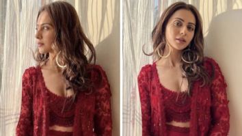 Rakul Preet Singh’s red three-piece co-ord set will ensure you’re the most stylish guest in the room