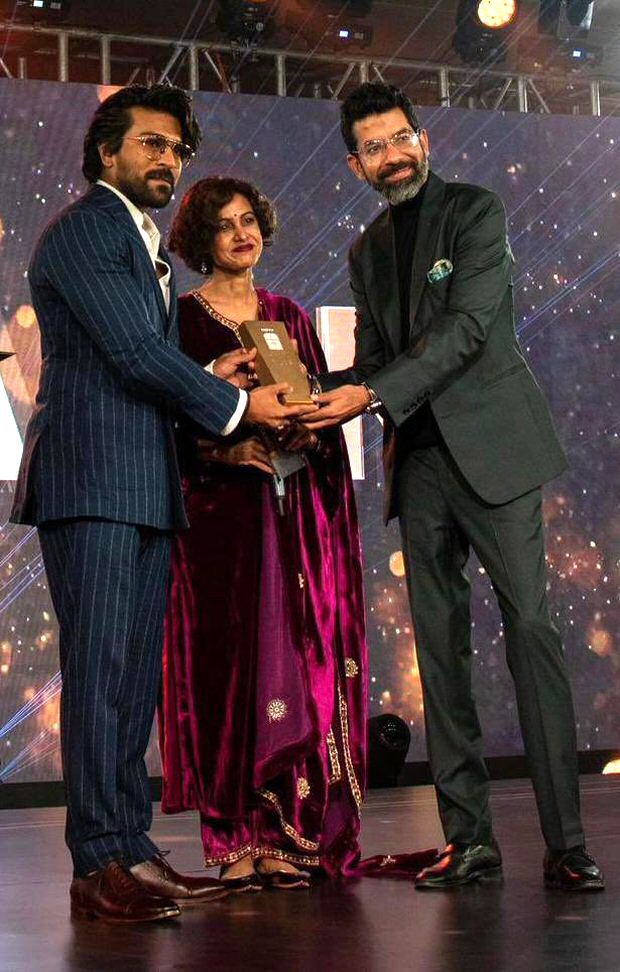 Ram Charan receives the True Legend - Future of Young India Award in Delhi Ram Charan receives the True Legend - Future of Young India Award in Delhi