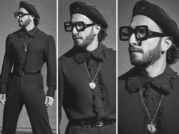 Ranveer Singh stands out in an all-black ensemble with a ruffled shirt and flared pants for Cirkus promotions Ranveer Singh stands out in an all-black ensemble with a ruffled shirt and flared pants for Cirkus promotions