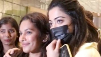 Rashmika Mandanna poses for paps & fans at the airport