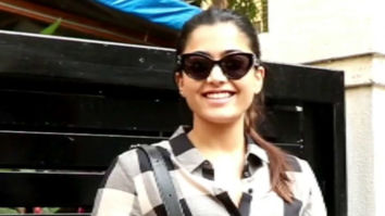 Rashmika Mandanna poses with fans for a picture post lunch at Mizu