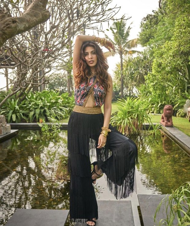 Rhea Chakraborty truly blew our minds as she turns muse for designer Surily Goel for her latest holiday collection